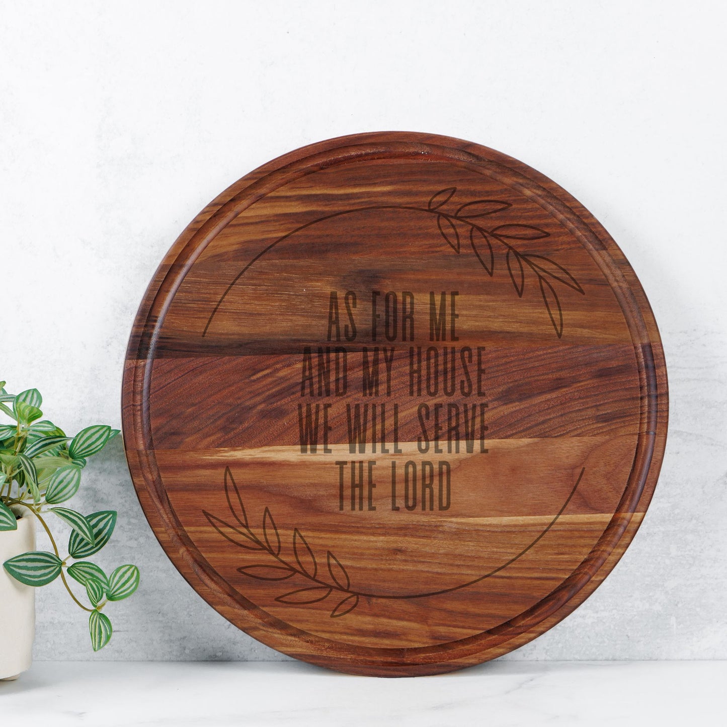 Serve the Lord Engraved Charcuterie Board