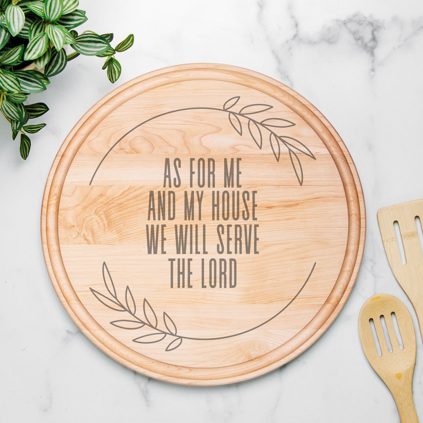 Serve the Lord Engraved Charcuterie Board