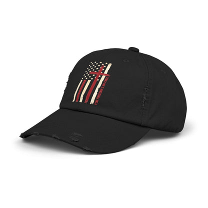 Freedom Distressed Baseball Hat: Christian Cotton Twill Cap