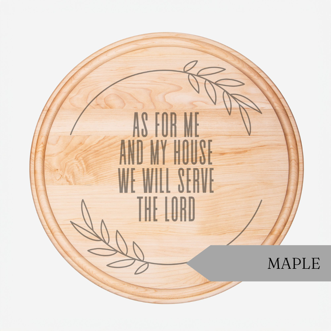 Serve the Lord Engraved Charcuterie Board