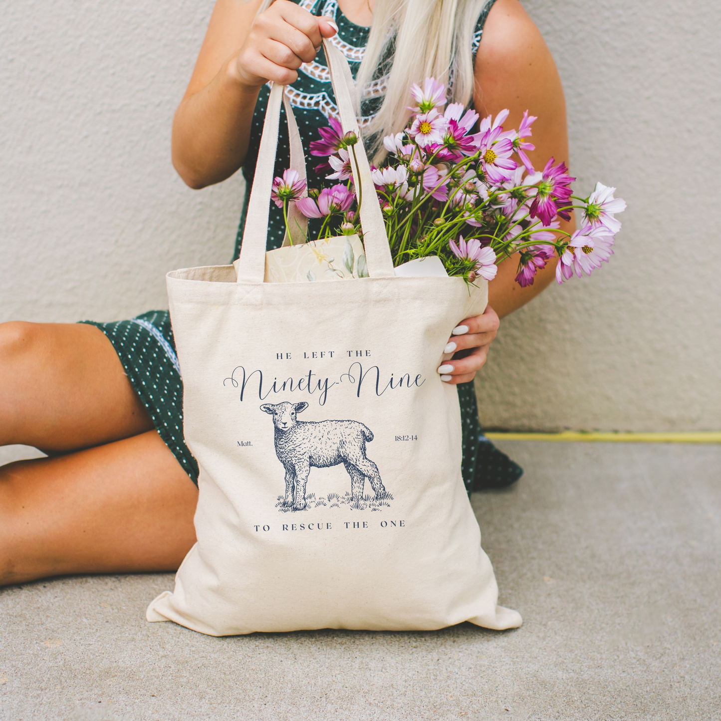 Leave the Ninety-Nine: Cotton Canvas Tote Bag