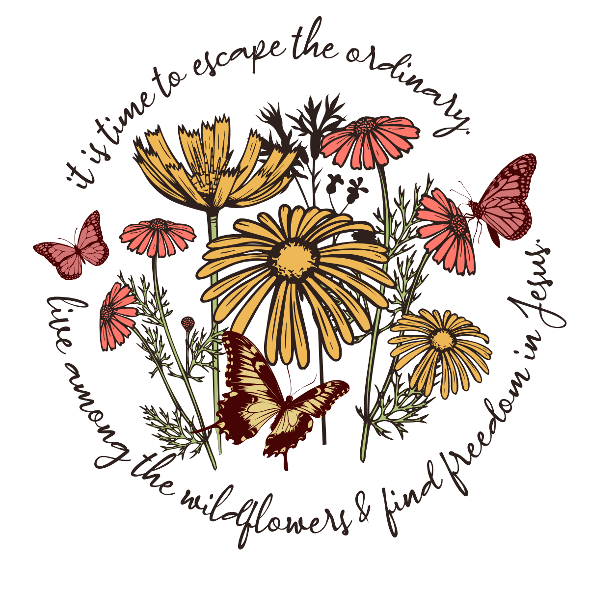 Wildflowers: Cottagecore Christian T-Shirt