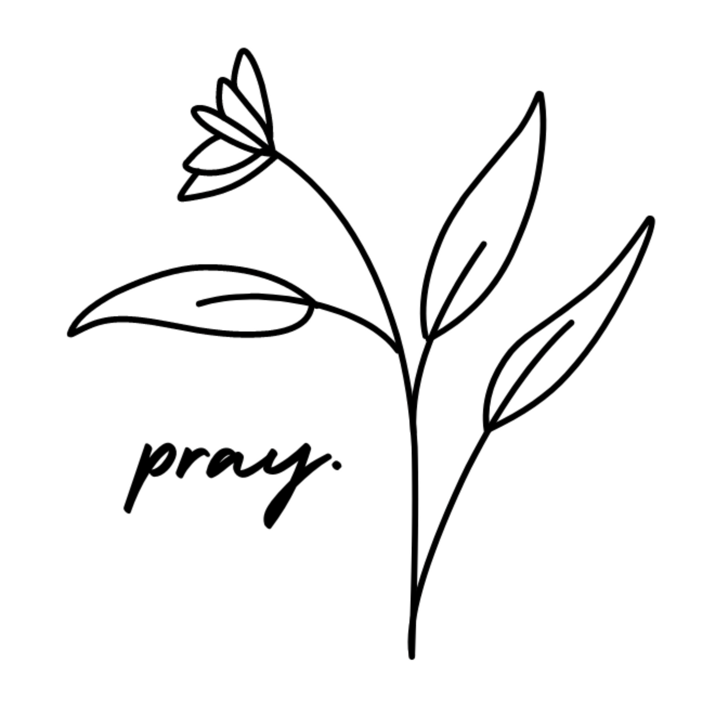 Pray Tank Top: Christian Minimalist Racerback Tank