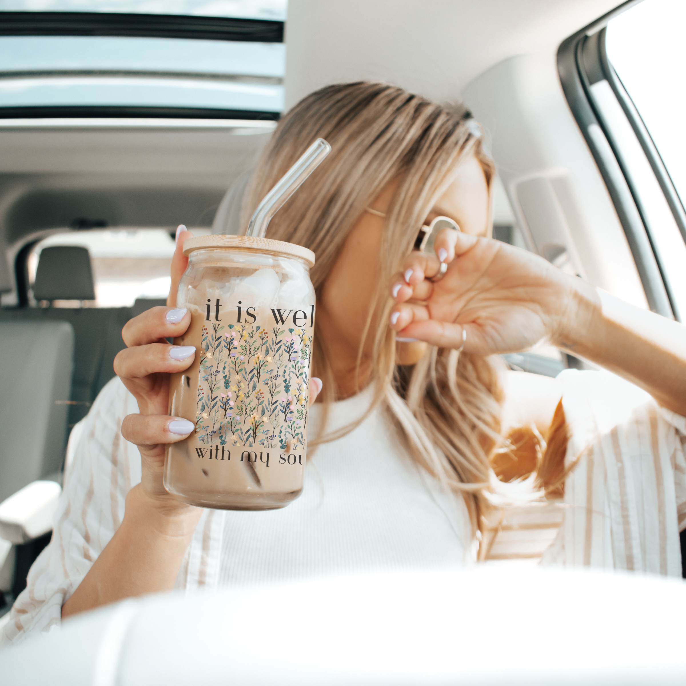 It Is Well: Christian Hymn Glass Cup