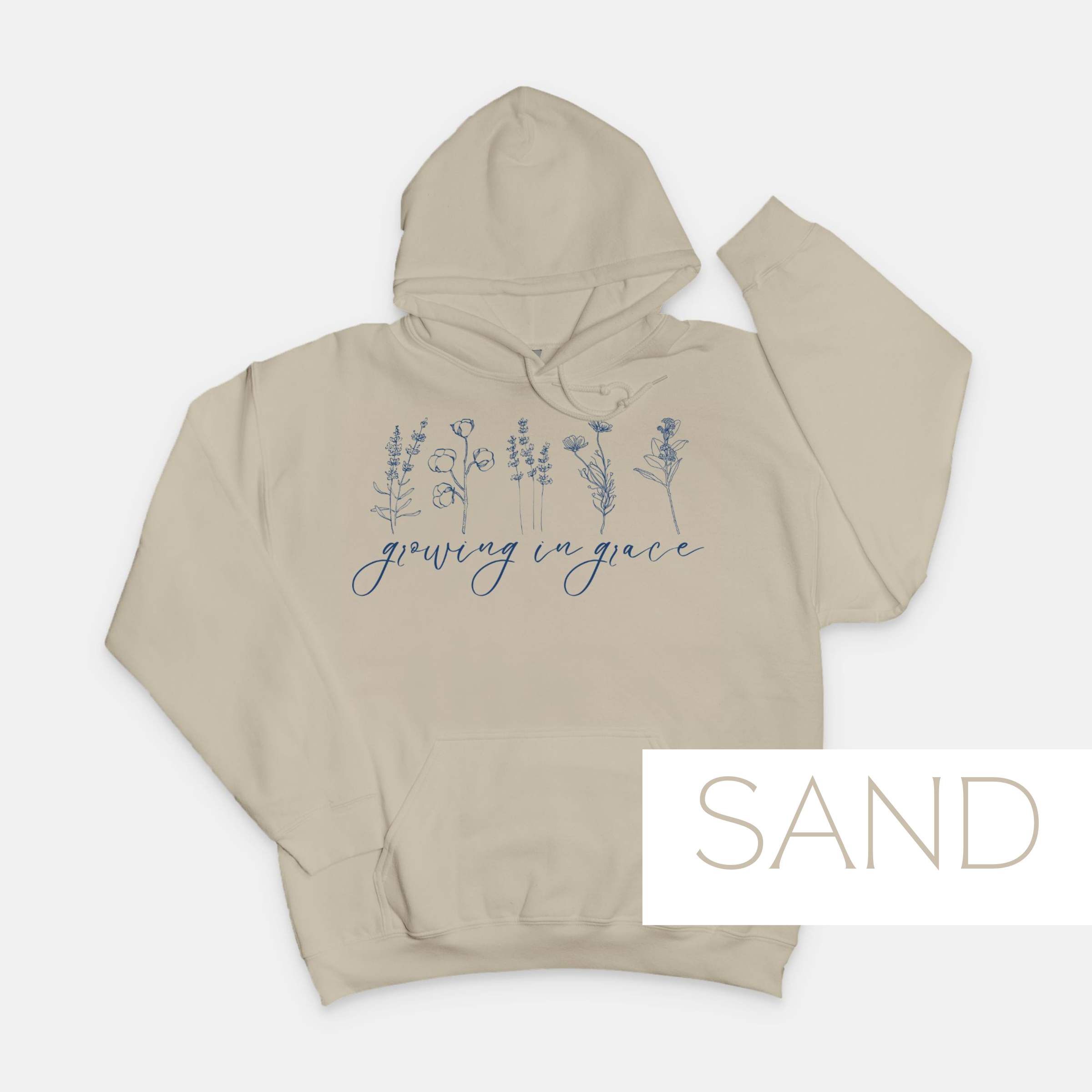 Growing in Grace: Christian Quote Hoodie