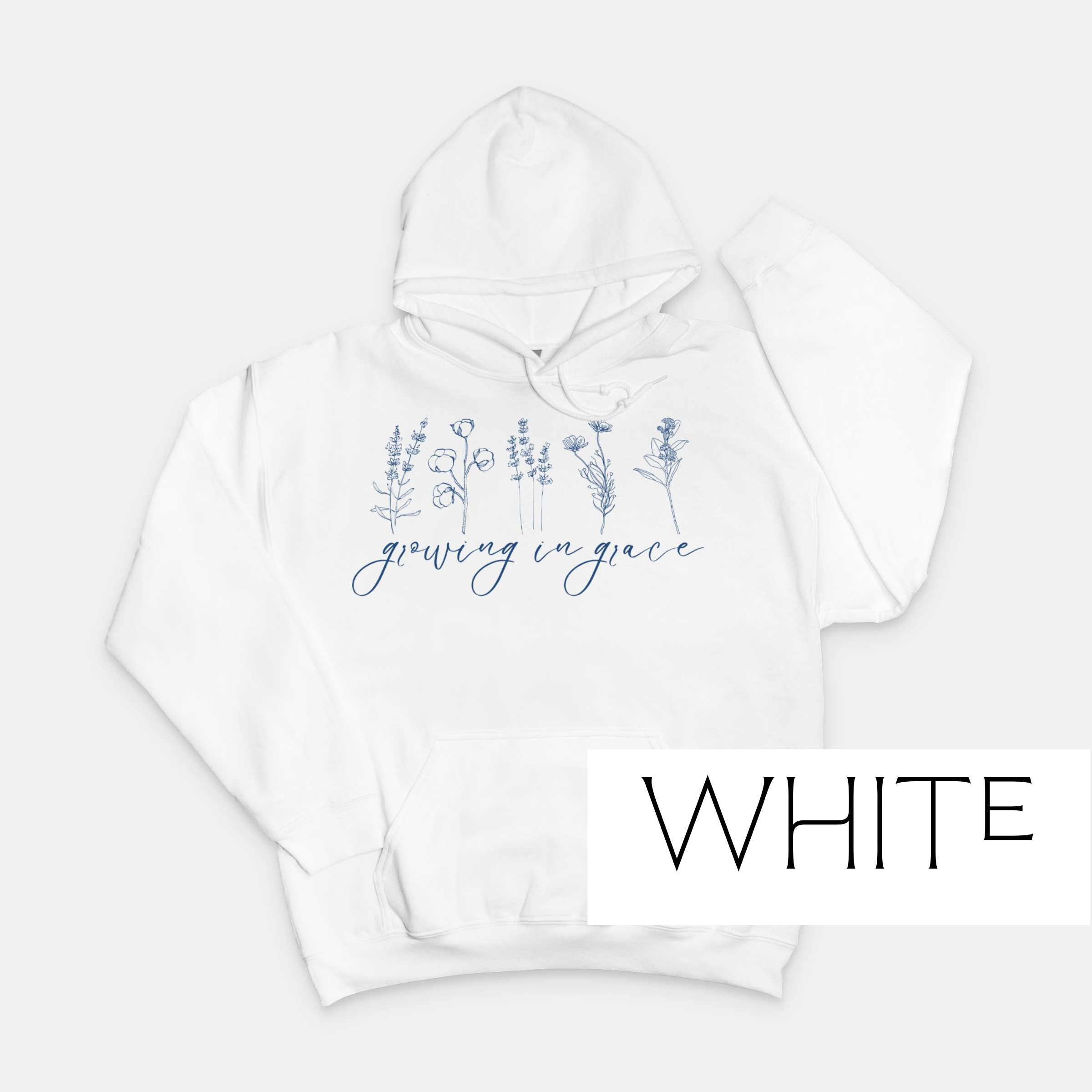 Growing in Grace: Christian Quote Hoodie