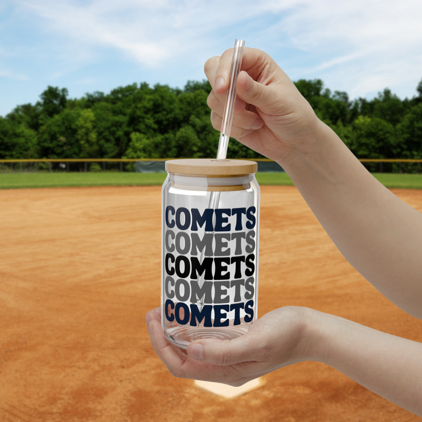 Sports Team Custom Sipper Glass