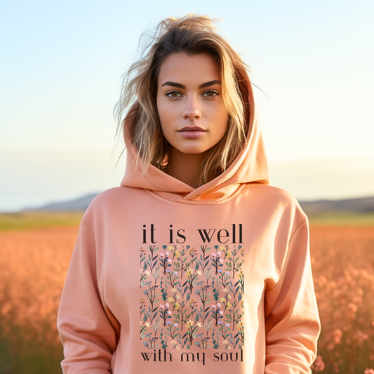 It Is Well Lightweight Hooded Sweatshirt