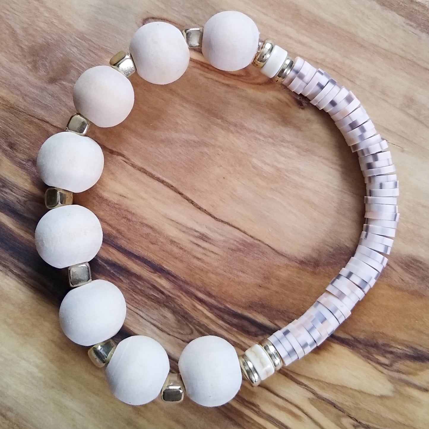 Timber Wood Bead Bracelet