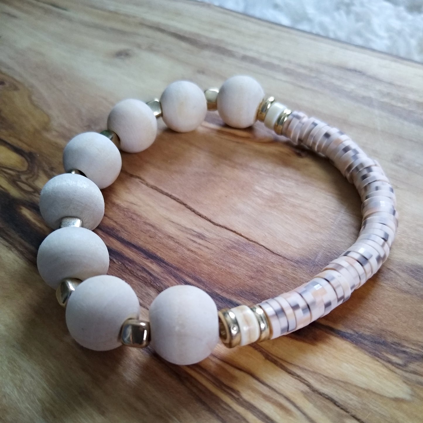 Timber Wood Bead Bracelet