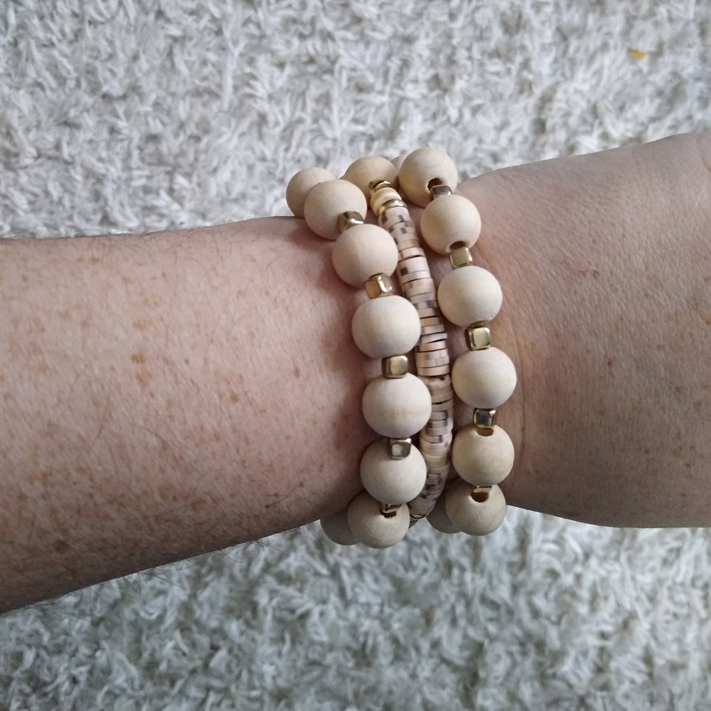 Timber Wood Bead Bracelet