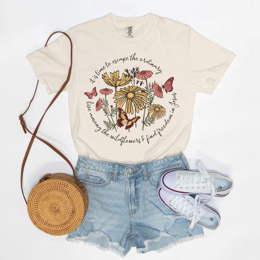Wildflowers: Cottagecore Christian T-Shirt
