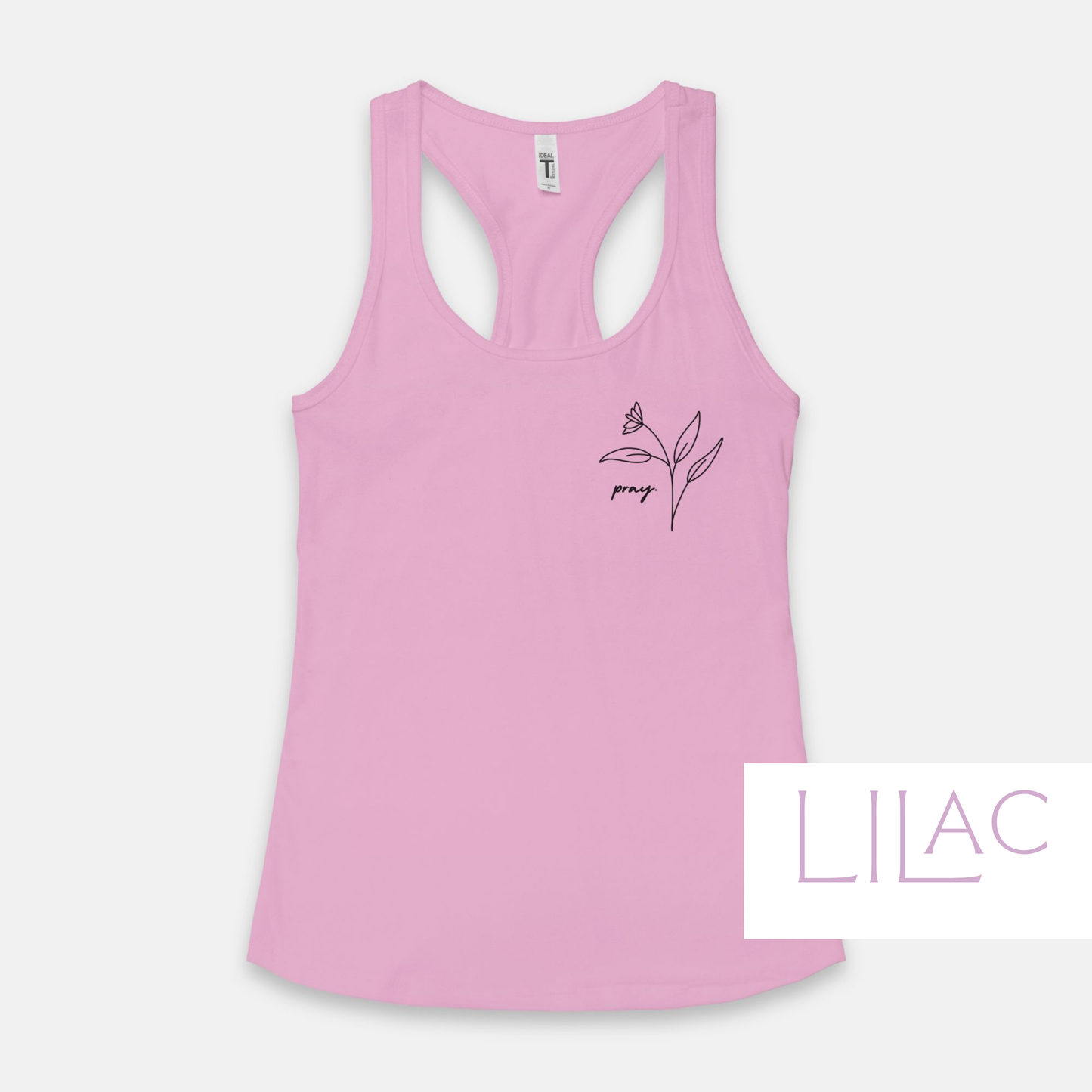 Pray Tank Top: Christian Minimalist Racerback Tank