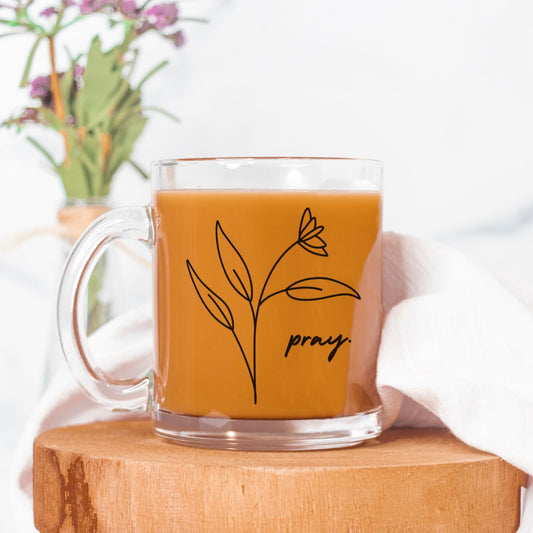 Pray Glass Mug