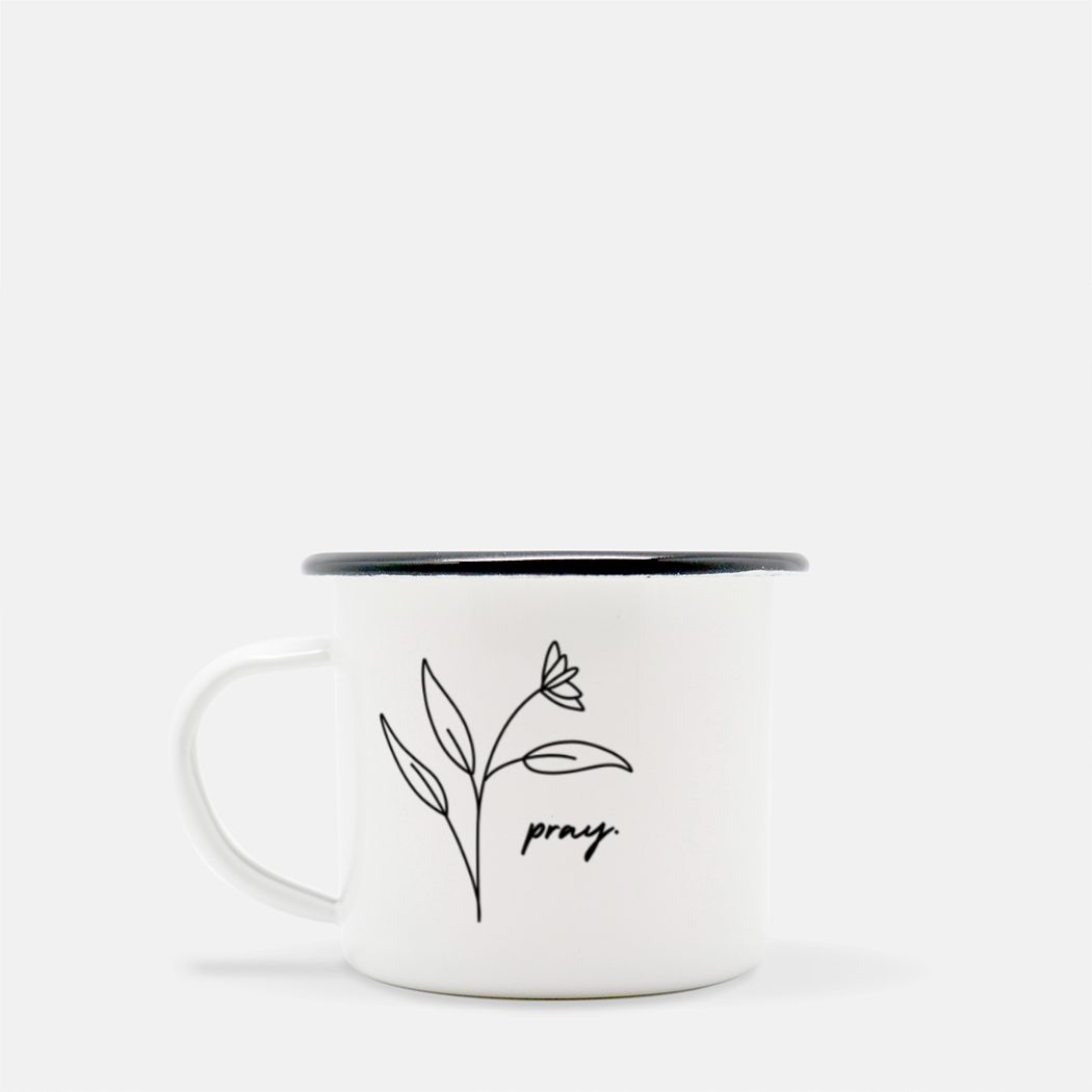 Pray Black Camp Mug