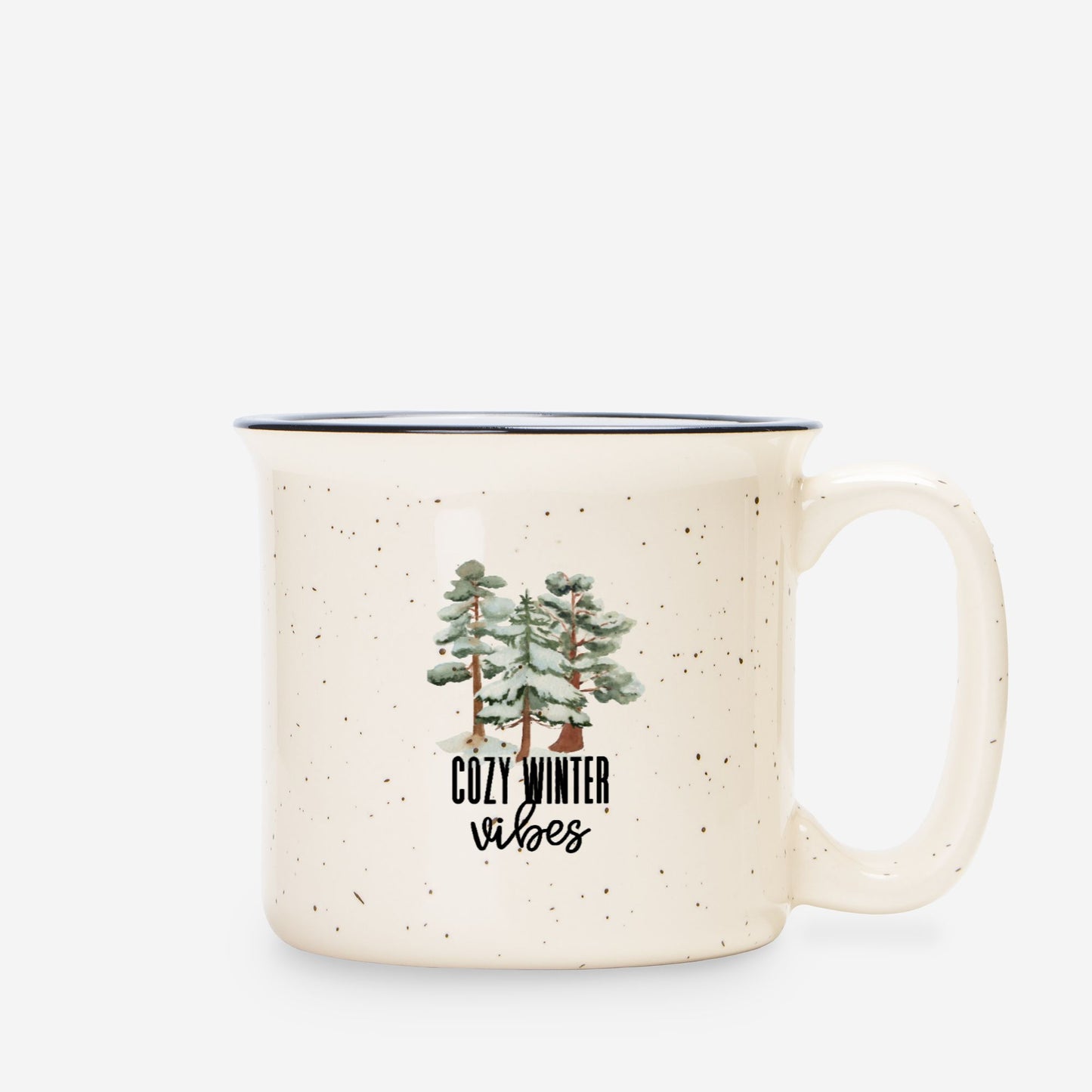 Cozy Winter Speckled Camp Mug