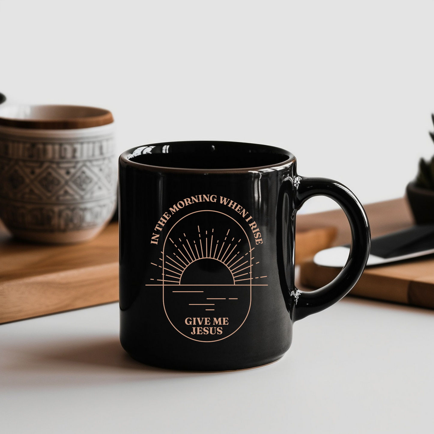 Give Me Jesus Black Mug