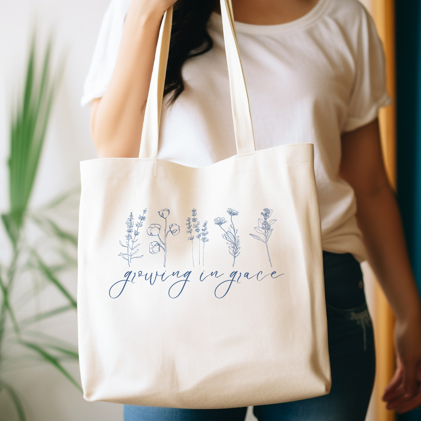 Growing in Grace Heavyweight Tote